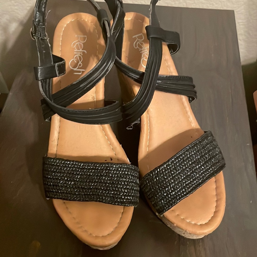 Strappy wedges